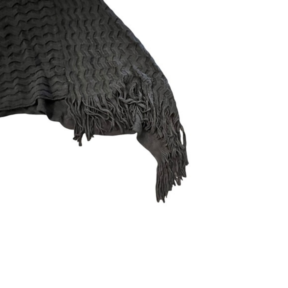 Anna & Rose Women's Black Fringe Poncho Sweater One Size Southwestern Boho NWT - Picture 5 of 10